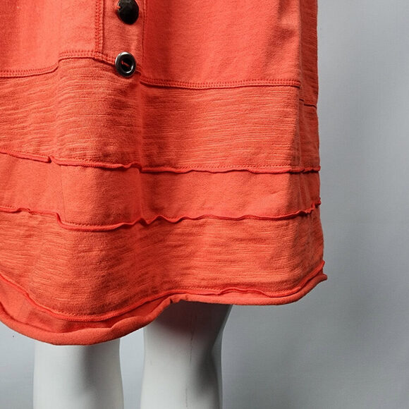 Neon Buddha Orange Cotton Sleeveless Dress Size S - Picture 4 of 8